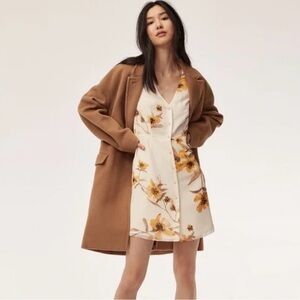 NWT Aritzia Nazaire Floral Mini Dress with Buttons